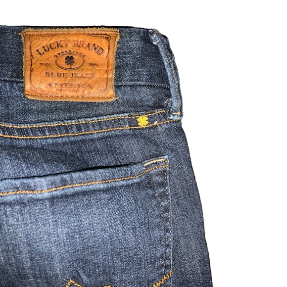 Lucky Brand The Sweet Jean Straight 4/27 Ankle Length Dark Wash Jeans - Picture 6 of 10